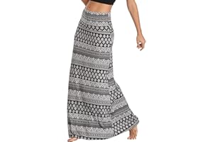 EXCHIC Donna Estive Boho Lunga Gonna Elegante Elasticizzata Spiaggia Maxi Gonna