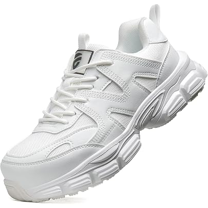 Punta Acciaio Lavoro Scarpe Antinfortunistiche Donna Vejtmcc - Punta In Acciaio Leggere E Traspiranti - Taglia 37 EU Bianco Scarpe Traspiranti Rete - 6