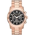 Michael Kors Stainless Steel Analog Black Dial Men Watch-Mk9123, Rose Gold Band