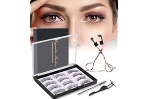 HONEXCESNG Ciglia Finte Magnetiche, Ciglia Magnetiche Senza Eyeliner, Riutilizzabili Magnetic Eyelashes Kit, Contiene 3 Paia di Magnetic Lashes in Stili Diversi, Ciglie Finte Magnetiche Naturali