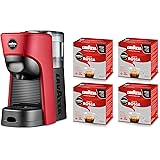 Lavazza, A Modo Mio Macchina per Caffè Tiny Eco Rossa con 64 Capsule Qualità Rossa Incluse, Macchina per Espresso in Plastica