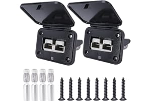 ‎HISPORTS HISports 2 Stück 120 A Unterputz Einbaurahmen mit Abdeckung Kompatibel mit Anderson Steckverbinder inkl für Auto Wohnmobil Wohnwagen Motorrad Boot Solaranlagen
