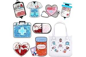 Odiwellan Anhänger für Bogg Bags, Krankenschwester-Zubehör für Simply Southern Totes Dekoration, Einsatzzubehör für Gummi-Strandtasche