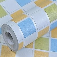 Wolpin Wall Stickers Wallpaper (45 x 500 cm) Waterproof Bathroom, Kitchen Tiles Pattern, Stove Backsplash, Countertop…