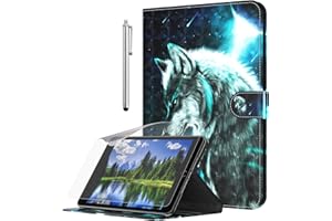 GLANDOTU Funda para Lenovo Tab M10 Plus FHD 2020 10,3'' TB-X606F/X606X, PU Titular de la Pluma Standing Billetera Cover Protectora Funda Lenovo Tab M10 FHD Plus (lobo)
