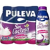 Puleva Lactose Free Light Morning Milk - Pack 6 x 1 L - Total: 6 L (81509) | Skimmed milk without lactose, low in fat and eas