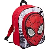 Marvel Avengers - Zaino per bambini con motivo Spiderman, per scuola e viaggi, per il pranzo, con occhi riflettenti e tasca, 
