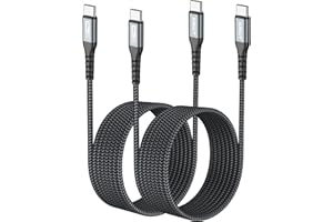 SUNGUY Cable USB C a USB C, cable de 60 W 3 Metros * 2 USB C a PD Cable de carga USB tipo C a tipo C Cable de carga Compatible con MacBook Pro, iPad Pro, MacBook Air, Galaxy S20