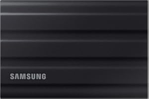 Samsung T7 Shield Portable SSD 1TB, USB 3.2 Gen2 External SSD, Up to 1,050MB/s, Rugged, IP65 Water & Dust Resistant, for Photographers, Content Creators and Gaming, Mac Compatible, MU-PE1T0S, Black