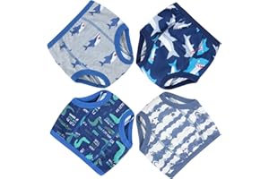 FLYISH DIRECT Calzones de Entrenamiento Pantalones de Entrenamiento para niños para niños y niñas, Calzoncillos de Entrenamiento para bebés de 4 Paquetes, para 2 a 6 años