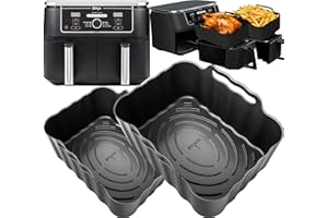 Premium Ninja 9.5L AF400UK Silicone Liners | 2.5mm Thick, Convex Base, Non-Stick & Dishwasher Safe | 2PCS Reusable 9.5L Air Fryer Liners | AF400UK Ninja Silicone Liners | by iStock Ltd