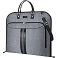 BALEINE Travel Garment Bag, Travel Suit Bag for Men, 42'' Waterproof Carry on Garment Bags for Hanging Clothes, Garment Duffel Bag for Travel Business (Grey)
