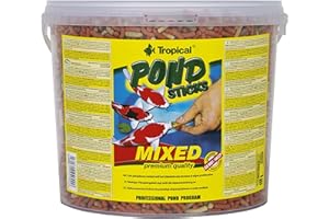 TROPICAL Pond Sticks Mixed 5L / 430g - Alimento Flotante básico para Peces de Estanque, bajo Contenido en fósforo no favorece la proliferación de Algas