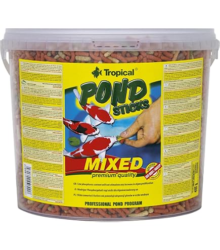 Pond Sticks Mixed 21L / 1,6kg - Nourriture Flottante Multi-Ingrédients Pour Koï, Poissons Rouges Et Cyprinidés