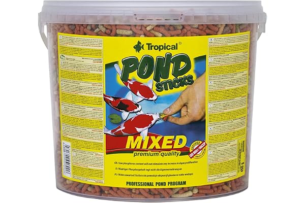 Pond Sticks Mixed 5L / 430g - Aliment à Multi ingrédients sous Forme de bâtonnets flottants pour carpes koï et Poissons de Bassin