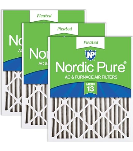 Filterbuy 16x25x1 MERV 11 Pleated HVAC Furnace Air Filters, Allergen