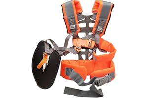 QKTYB Imbracatura Professionale per Decespugliatore, Doppia Tracolla in Nylon, Cintura per Erba da Giardino