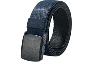 LionVII Ceinture Élastique pour Homme, Boucle en Plastique, Une Ceinture a 2 Couleurs en Même Temps, Réversible, Sans Métal