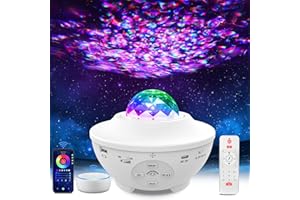 IKHDCYH Alexa Proyector Estrellas Luces, Proyector Luz Galaxia Techo Adultos, LED Nocturna Infantil, Galaxy Night Light con Temporizador, Control de Voz, Remoto, Altavoz Bluetooth para Room Decor Fiesta