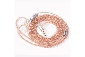 EZ EAR KBEAR Cavo per auricolari, 4N ad alta purezza, in rame a cristallo singolo, per migliorare il suono cuffie cavo di ricambio per TIN Audio T2 T3 T2 PRO KBEAR F1 SE215 SE315 (MMCX, 3,5 mm, Mikrofon)