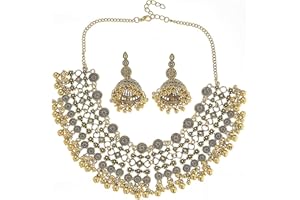 GKAOPI Bohemian Jewelry Set for Women Ethnic Style Tribal Costume Necklace Earring Set Vintage Fashion Jewellery Costume Jewellery for Women Girl Gift