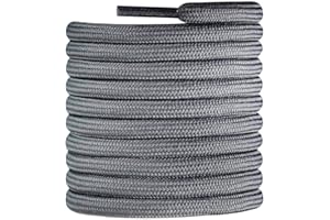 CCSOFTIME Lacets Chaussures Ronds pour Bottes 4mm Résistants Lacets Baskets pour Chaussurs de Randonnée de Sécurité de Travail