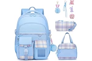 KEBEIXUAN Schulrucksack Mädchen | Cute Kinderschultasche 1. - 5. Klasse | Atmungsaktiv Wasserabweisender