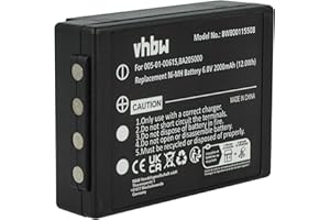 vhbw Batería Compatible con Kran Mando a Distancia reemplaza HBC BA225030, BA226030, 005-01-00615, FuB05XL, FuB5AA, Fub9NM (2000 mAh, 6 V, NiMH)