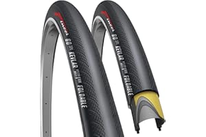 Fincci Road Bike 700x28c Tyres - Pair Foldable Slick 700c tyres 28-622 with 1mm Puncture Proof, 60TPI - Gravel Bike Tyres 28 inch for Cycle Race, Road, Racing, Touring, Bicycle - Pack of 2