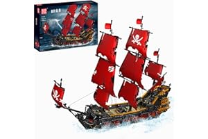 Addshiny Maquette Bateau Pirate Jeux De Construction, Blocs de du Navire Pirates des Caraïbes, de la Reine Anna pour Enfants Adolescents (3139 pièces)
