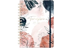 ARTFAN Calendar 2025-2026 - Calendar from August 2025 to Jul 2026, Diary 2025-2026, A5 with Inner Pocket, Elastic Closure, Calendar 2025-2026, Book Calendar, 21.3 x 14.7 cm