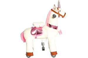 Galoppo Einhorn auf Rollen für Kinder ab 2 Jahren in der Größe Small – XXL Spielpferd zum Spielen und mechanischen Reiten für Indoor und Outdoor