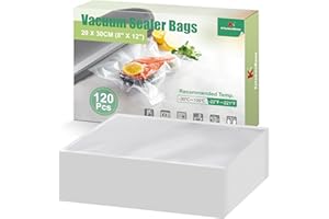 KitchenBoss Sacs Sous Vide Alimentaire 20x30cm 120 Sachets：Sacs de Conservation Sous Vide Alimentaire 175 µm, Sachet Sous Vide Alimentaire pour les Machines Sous Vide et Cuisson Sous Vide