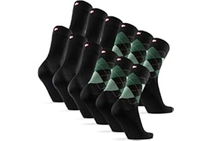 DANISH ENDURANCE Skarpety Bambusowe Wysokie, Premium, Kolorowe, Czarne, Męskie i Damskie, 6-PACK