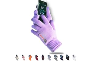 AXELENS Guanti Touch Screen Invernali per Uomo e Donna Felpati Morbidi e Caldi Lavorati a Maglia Lana Interno in Pile - per Smartphone, Cellulari e Tablet Confezione Regalo Inclusa