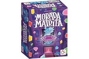 MERCURIO DISTRIBUCIONES Mercurio - LA Morada Maldita - Juego de Mesa de Acción Rápida para 2-6 Jugadores - Desafío de Percepción Visual y Motricidad - Incluye Cartas, Gemas y Gema 3D - Apto para Niños Desde 7 Años