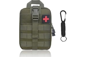 flintronic Riñonera Táctica Militar, Bolso Médico de Gran Capacidad, Impermeable con Múltiples Bolsillos en Verde