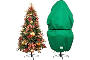 Nomiou Christmas Tree Storage Bag,Xmas Tree Bag with Durable Drawstring & Zippers,Christmas Tree Transport Case for up to 4FT Christmas Trees
