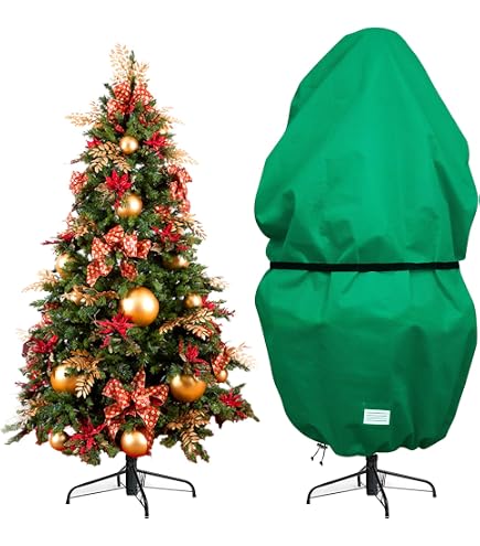 Sacco Verticale Natale Sacchetto Per Albero Di Natale Whitmor - Rosso, Resistente, 228x142cm, Per Alberi Fino A 2m Storage Albero Festivo - 6