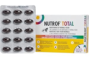 THEA Nutrof Total Capsules – Eye Health Supplement with Lutein, Zeaxanthin, Omega 3, and Antioxidants | Essential Nutrients for Optimal Eye Health | Pack of 30 Capsules (1 Capsule per Day - 1-Month Supply)