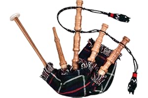 H HIGHLAND REDSTONE Mini Miniature Bagpipe, Rosewood Bagpipe for Beginners Playable Gift. (Mackenzie)