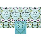 Pukka Herbs | Relax Organic Herbal Tea | Chamomile, Cardamon and Fennel | Perfect For Calming | 4 packs | 80 Sachets