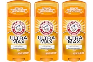 Arm & Hammer Arm & Hammer ULTRAMAX anti-traspirante deodorante solido Unscented 2,60 once (pacchetto di 3)
