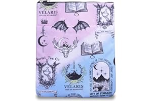 TAWDULL Zipper Book Sleeve, Waterproof The City of Starlight Fabric Book Cover, Padded Night Court Book Sleeves, Bookish Gifts Kindle Sleeve