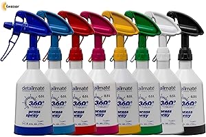 detailmate Juego Made by Kwazar 8 Mercury Super Pro + 360 grados pulverizador 0,5 litros, Double Action Trigger