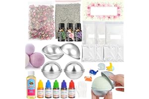 Vezerd Badebomben Selber Machen für Kinder, Badekugeln Bastelset mit Formen als Geschenke für Mädchen und Jungen ab 6 Jahre, Kreativ DIY Spielzeug Bade Bomben Seifen Selber Machen Set für Geburtstag