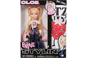 Bratz Stylin' Cloe – Modna Lalka z Koszulką do Personalizacji dla Ciebie, w Zestawie Akcesoria – Urocza Zabawka dla Dziewczynek