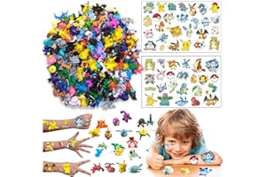 DOUKI Tortenfiguren Tortendeko, 24 Stück Minifiguren Tortendeko, Tattoo-Aufkleber, Party Kuchen Dekoratives Set, Cake Topper Kindergeburtstag Spielzeug, Geburtstag Party Kuchen Dekoration Supplies(A)