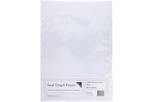 LEAF GRAPH PAPER A3 Isometric Graph Paper 10mm 1cm - 30 Loose-Leaf Sheets - Grey Grid Lines