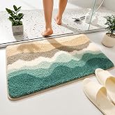 Roseate Wave Super Soft Anti Skid (40x60 cm) Super Absorbent Mats Microfibre 2000 GSM Door Mats for Home/Bathroom/Bedroom/Kit